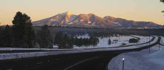 A view of the highway at Flagstaff Arizona